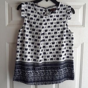 SM Wardrobe Elephants Sleeveless Blouse.